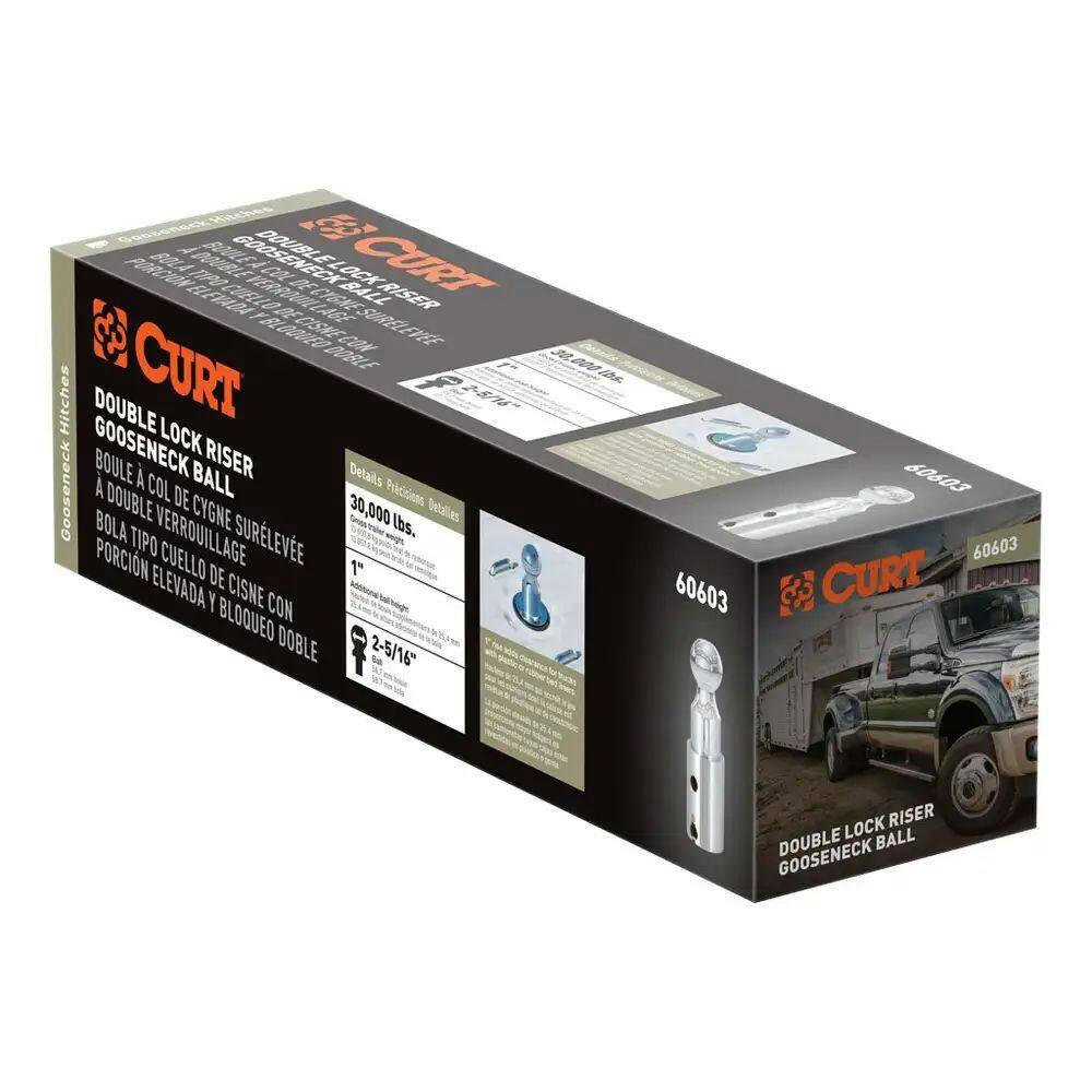 CURT Double Lock 2-5/16-in Riser Gooseneck Ball