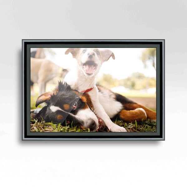 24x9 Black Picture Frame - Wood Picture Frame Complete with UV