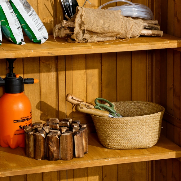 Gartenschrank, BxH: 87 x 160 cm, natur, Holz