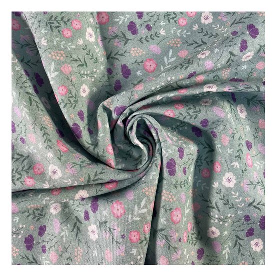 Bouquet Frenzy Cotton Fabric by the Metre