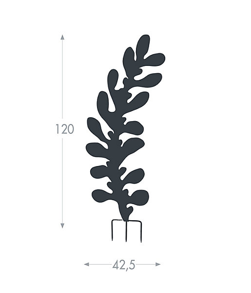 Déco à planter Eucalyptus - H 1200 x L 425 mm - Anthracite - Louis Moulin