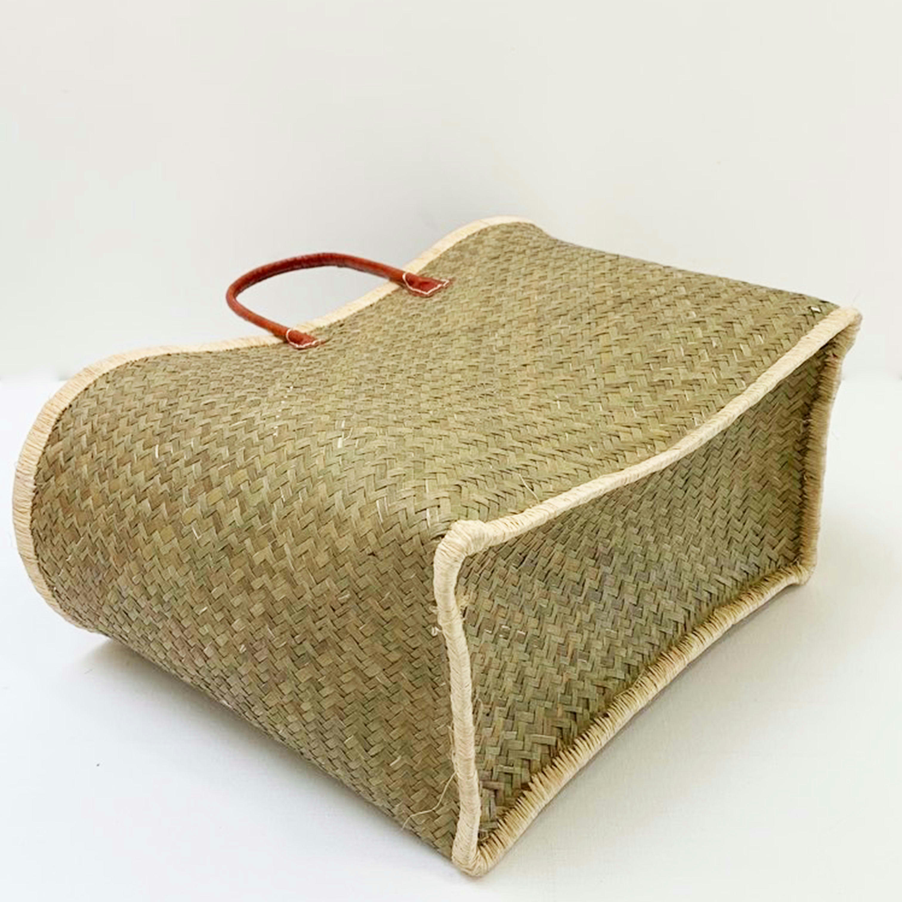 PANIERS PENJY GM - Panier Penjy naturel et blanc  taille L