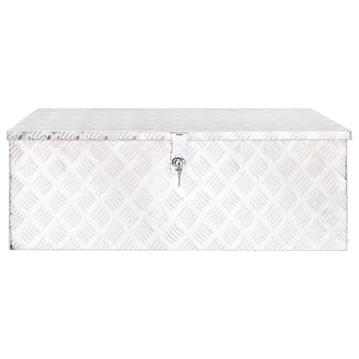 NNEVL Storage Box Silver 90x47x33.5 cm Aluminium