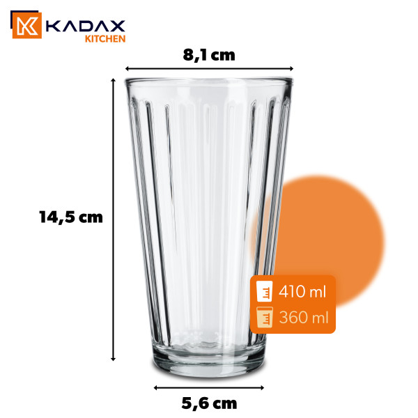 KADAX Szklanki do zimnych napojów 360 ml, 6 szt.