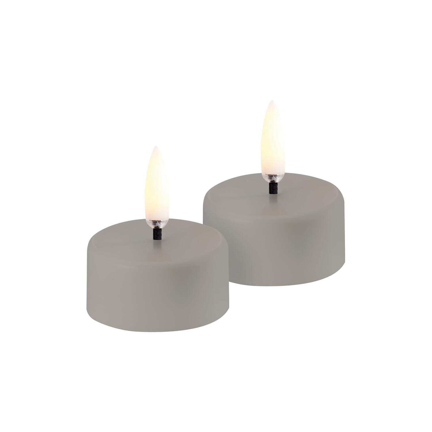 LED rechargeable tealight 2 stk., sandstone