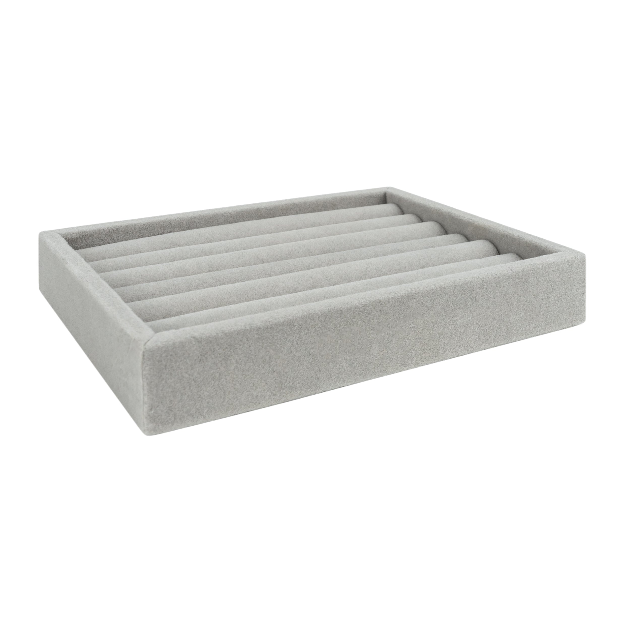 LYVION Sieradendoos voor ringen - Fluweel - Grijs