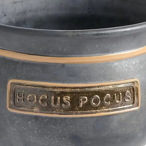 NNETM Mini Resin Pot With Black Stand - Witch Cauldron Serving Set