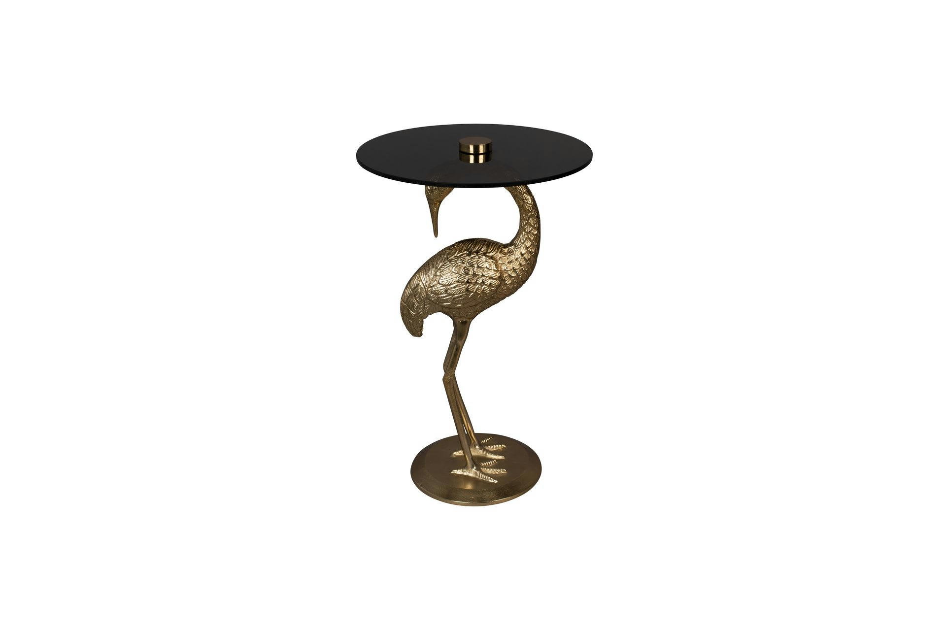 CRANE - Table d'appoint en métal doré