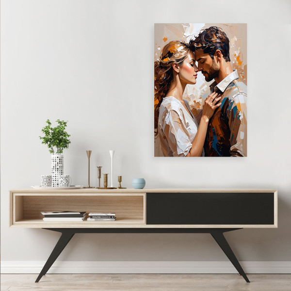 Feeby Obraz do salonu sypialni, Zakochana Para Miłość 40x60