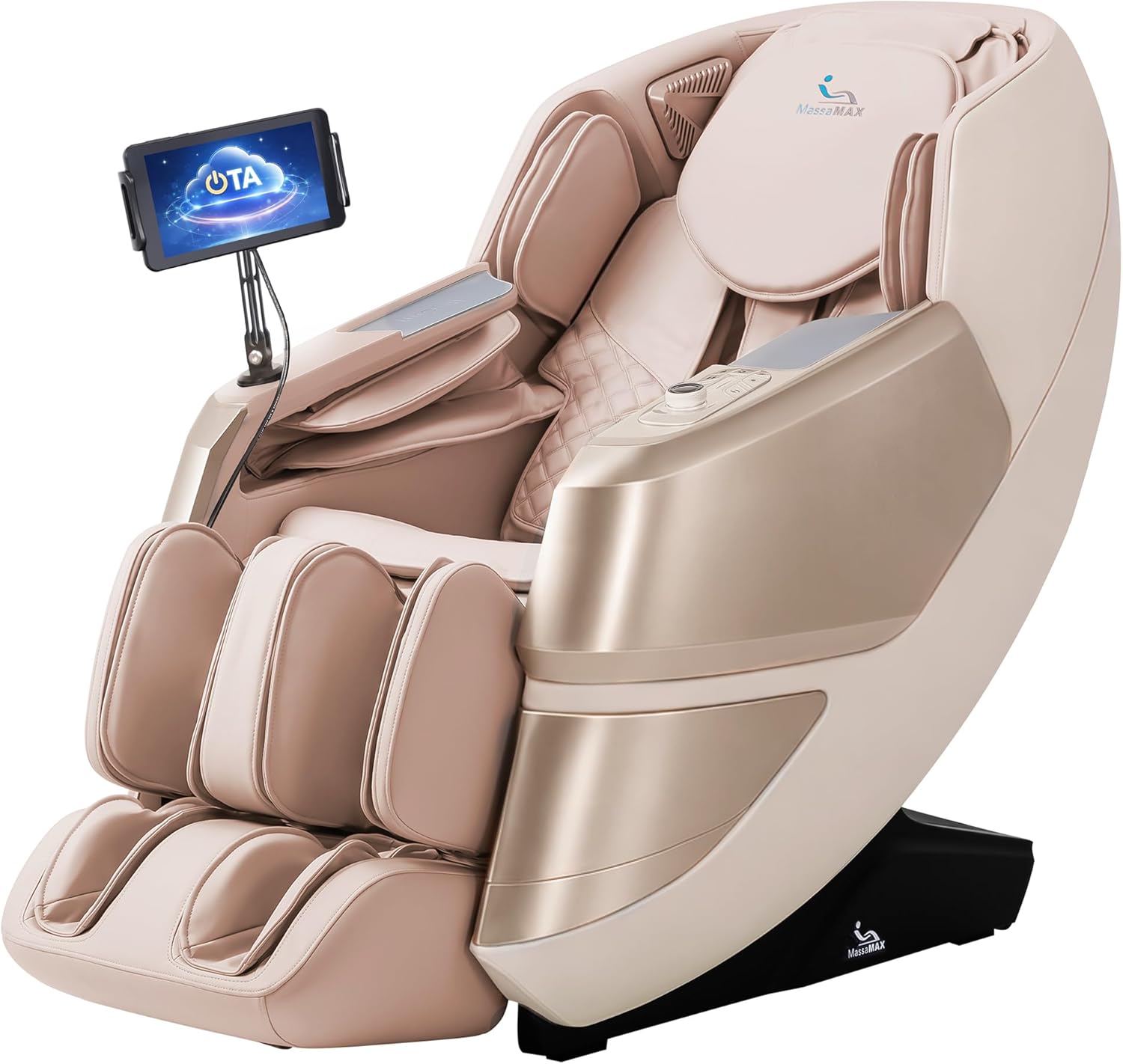 MassaMAX 2026 4D Massage Chair, Full Body Recliner with OTA Cloud Tech, Deep Yoga Stretch, 27 Auto Modes, 55 SL Track, APP & AI Voice Control, Auto Footrest, Zero Gravity, and Heating for Relaxation