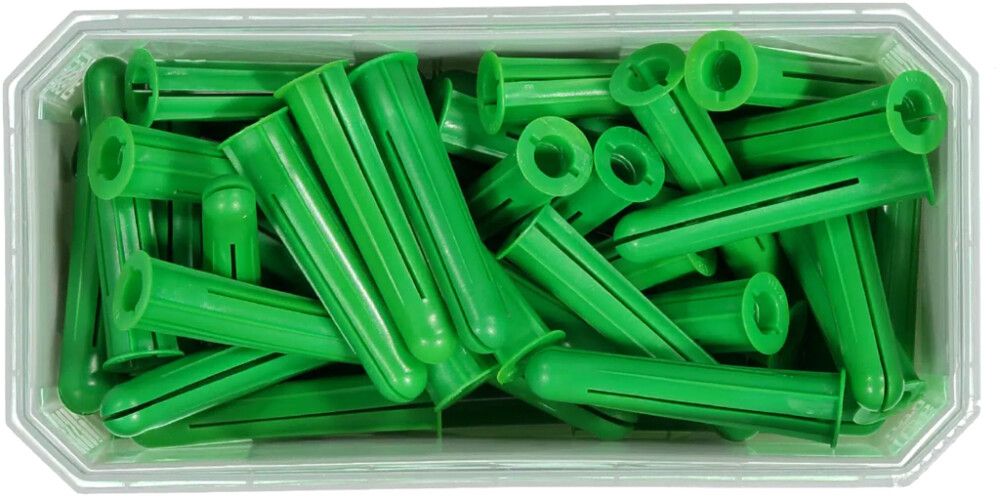 PLASTPLUGG ESSVE GRØNN 12X60MM 50-PAKNING