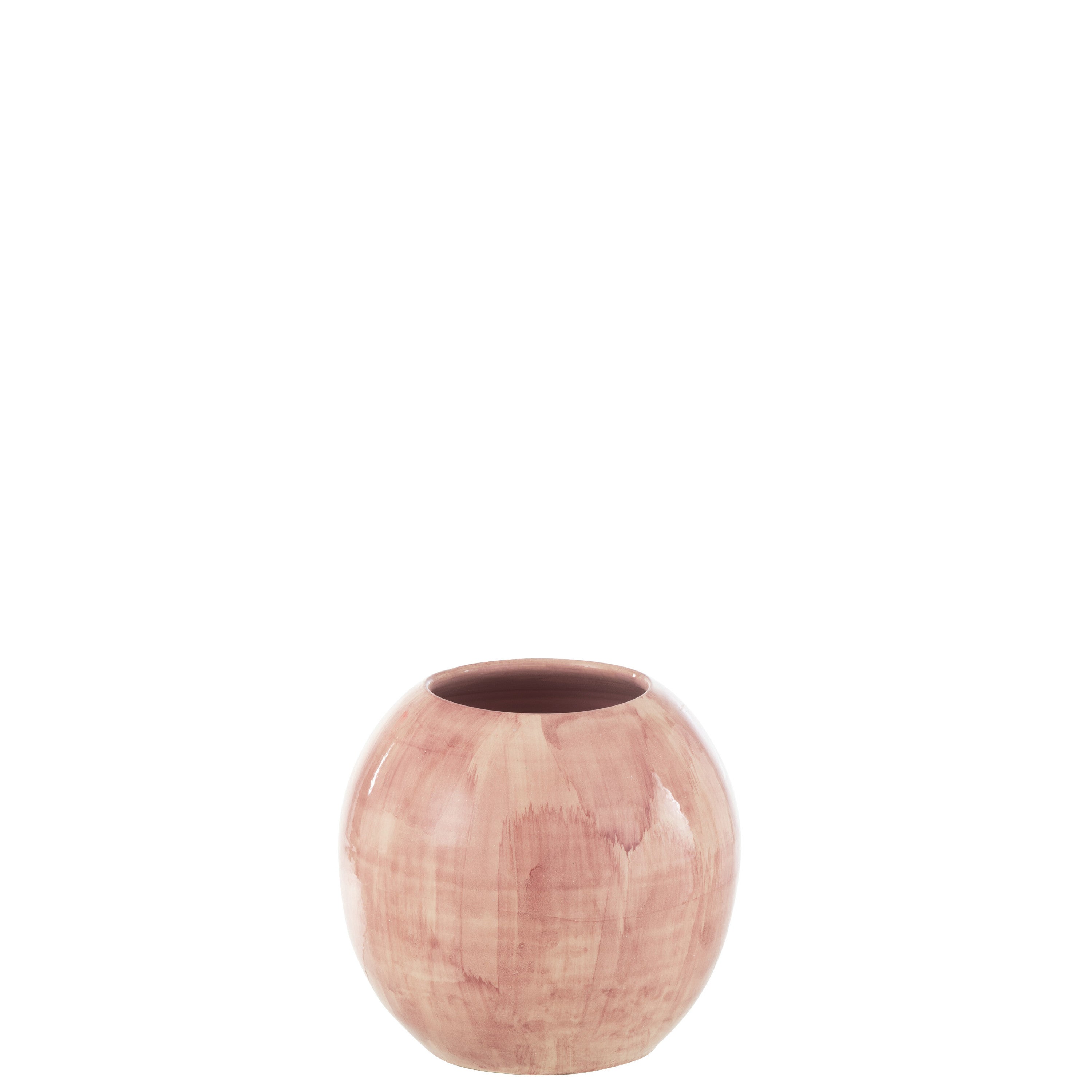 J-Line bloempot Handgeschilderd - keramiek - roze - medium -