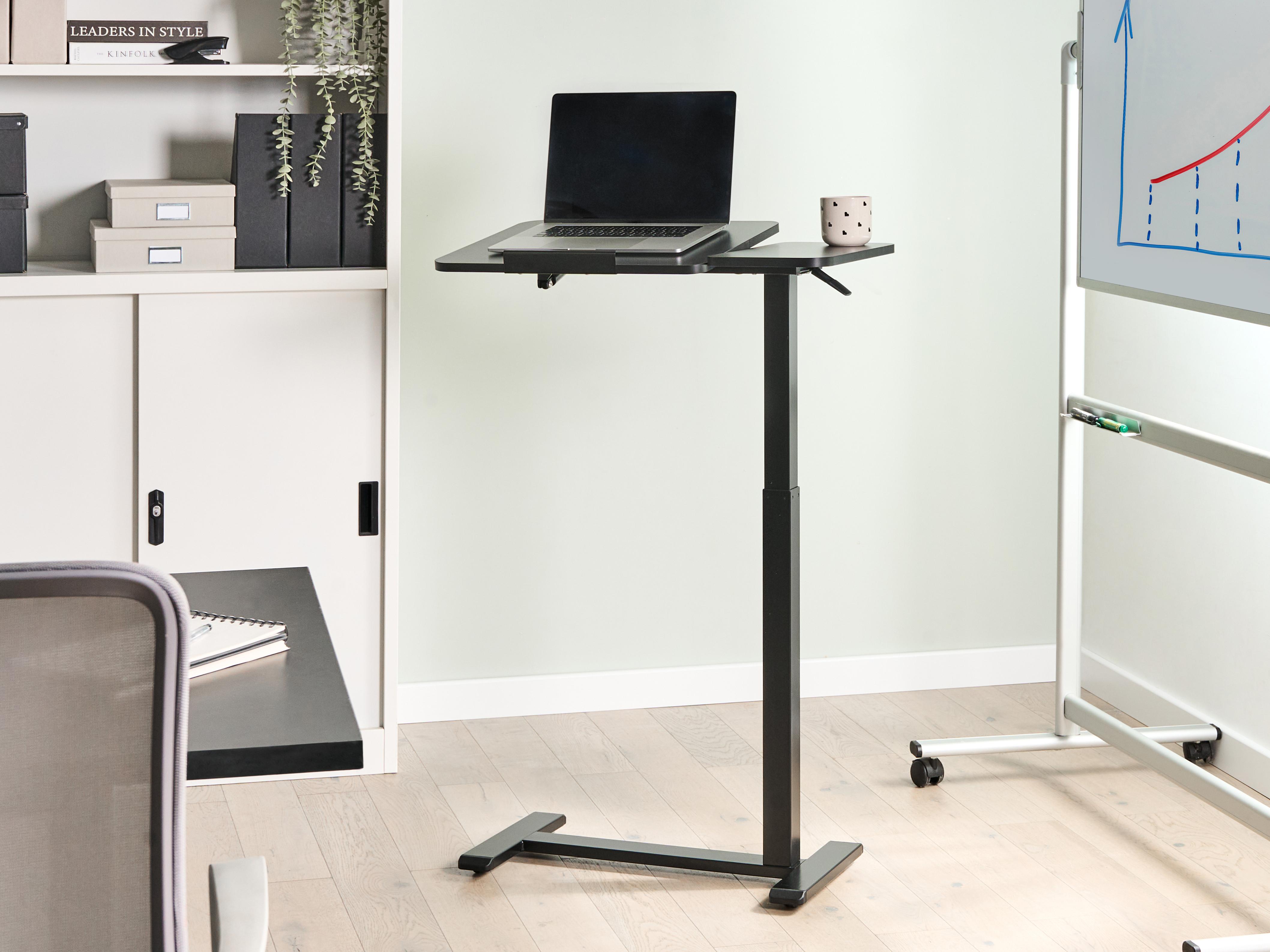 Manual Adjustable Laptop Stand SCHOLA Black 70 cm 40 cm