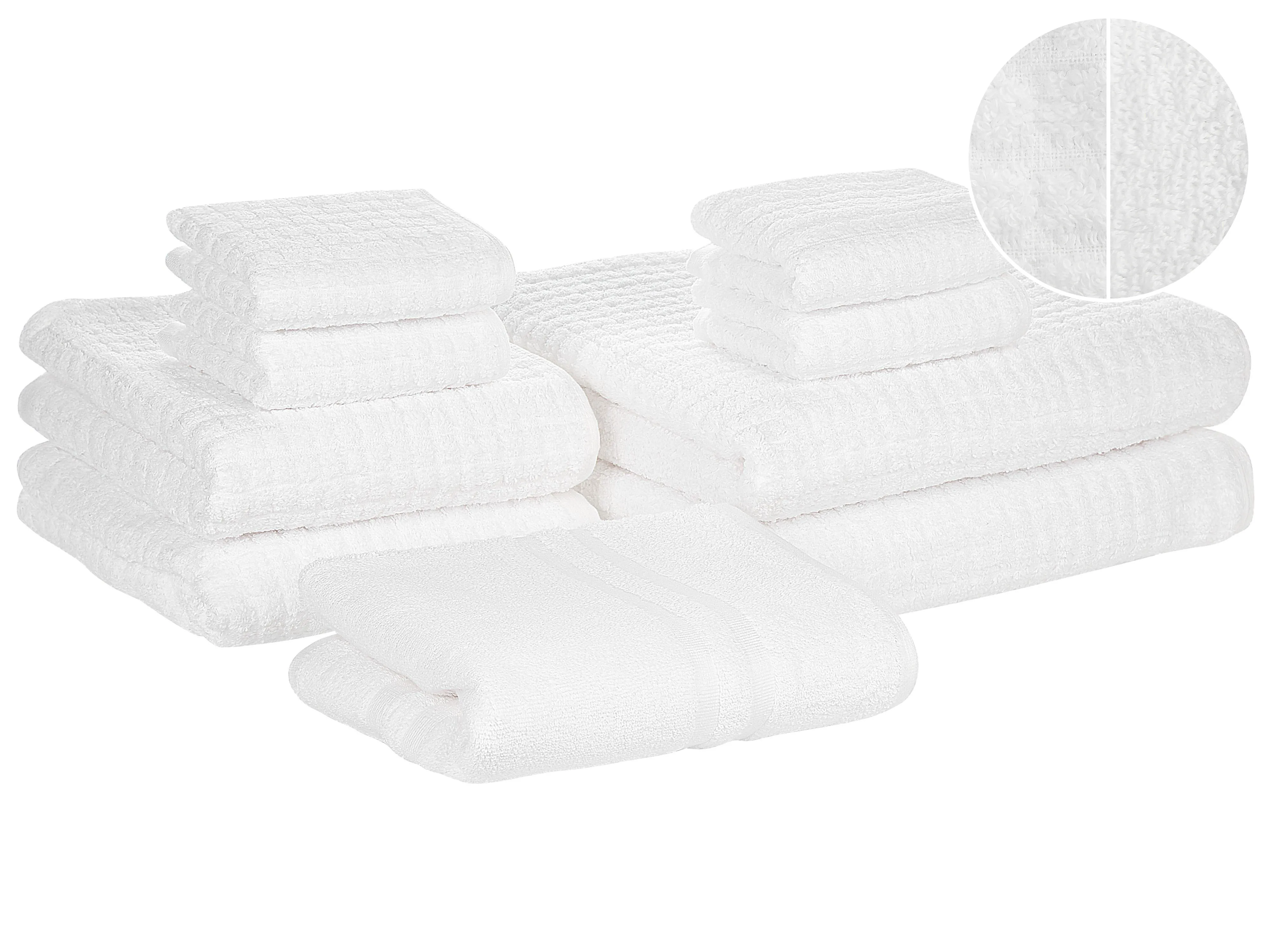 Set of 4 Towels ATAI Cotton White