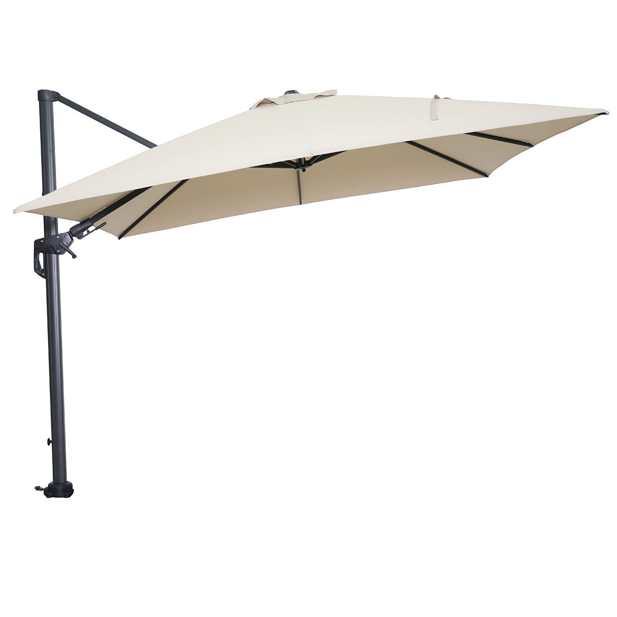 Garden Impressions zweefparasol Hawaii ecru 3x3 m incl 90 kg voet en hoes