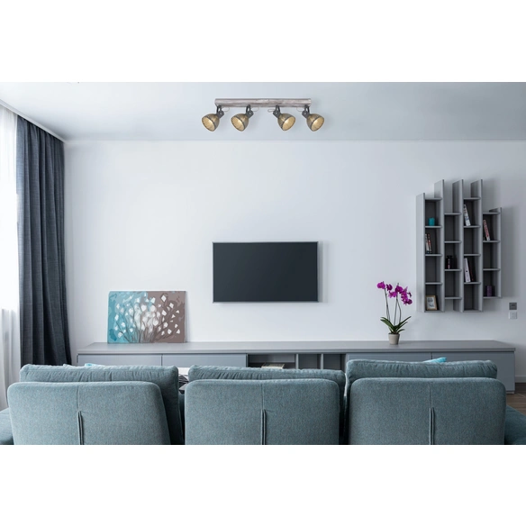 Strahler »MORI«, Höhe: 250 mm, 40 W, Holz, für Innenbereich