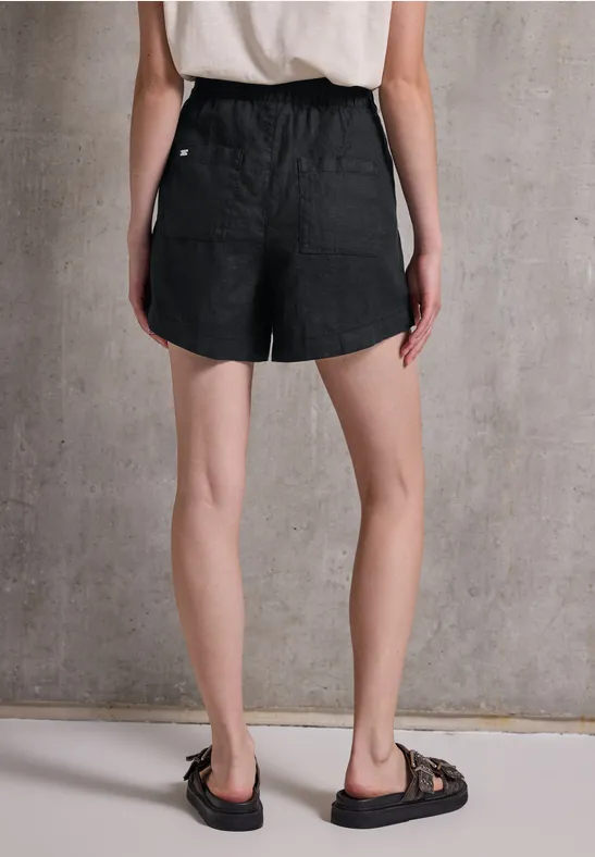 Paperbag Leinen Shorts