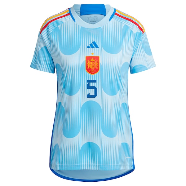 Sergio Busquets Spain National Team adidas Women's 2022/23 Away Replica Jersey - Blue