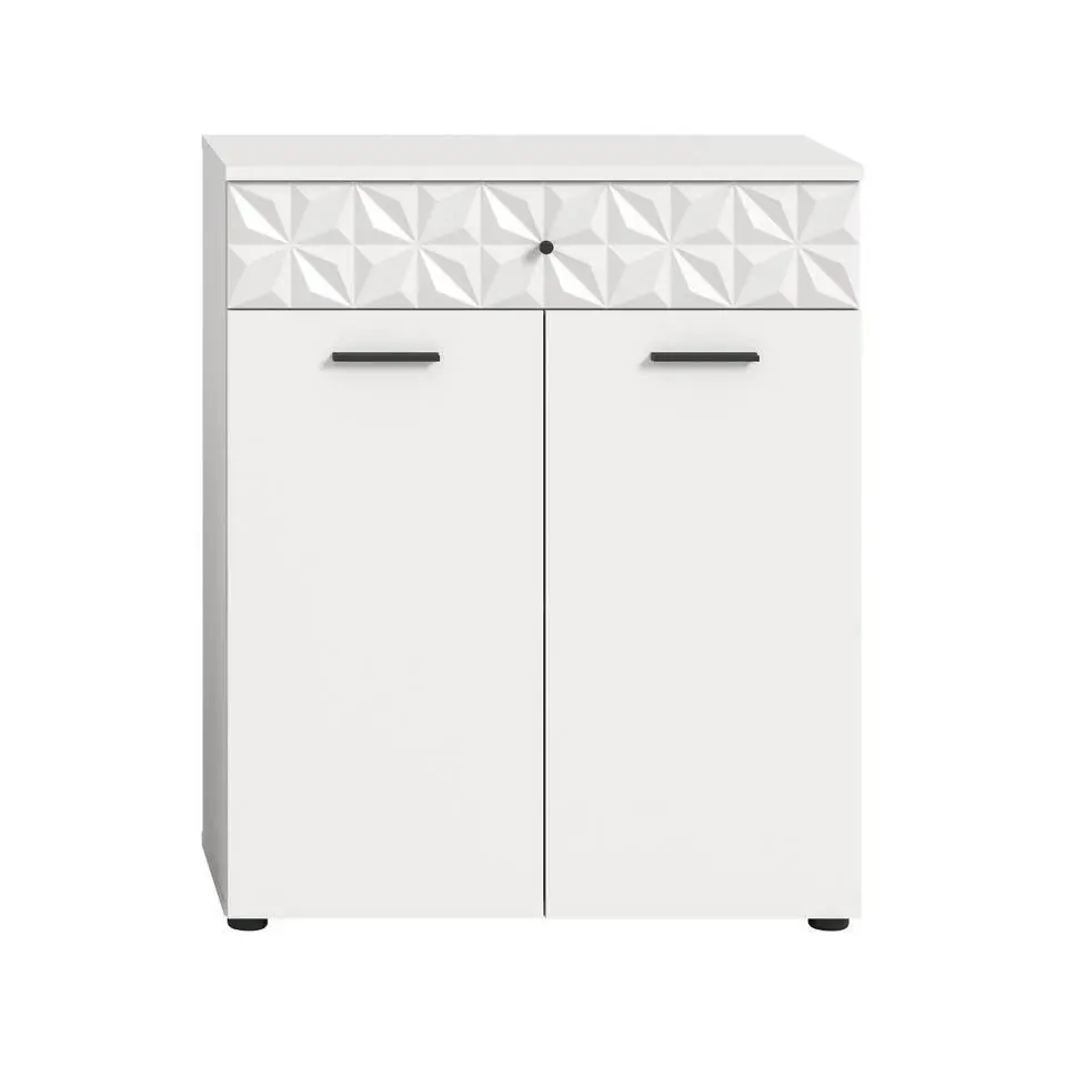 Hioshop Prisma badkamerkast 2 deuren- 1 lade wit