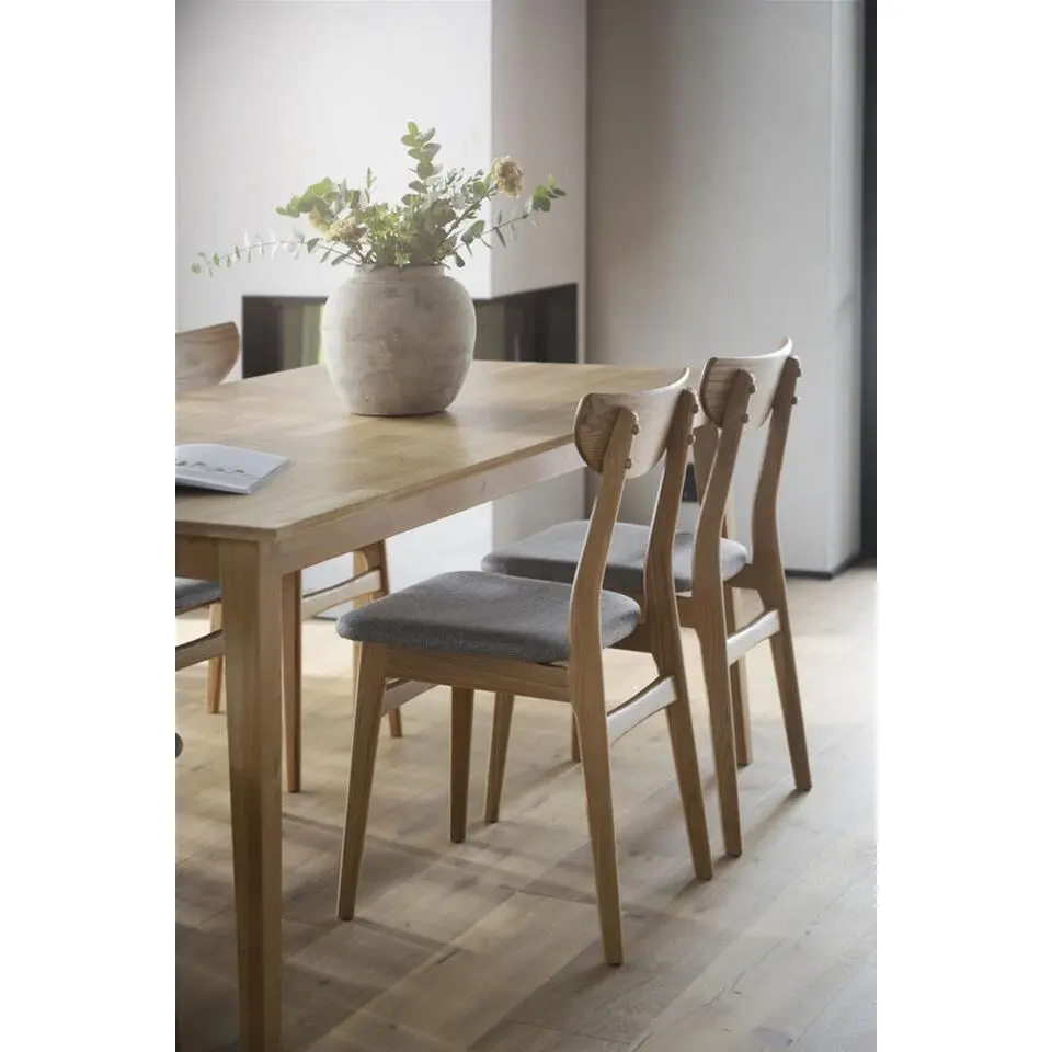 Rowico Home Rodham Eetkamerstoel Eiken - Lichtgrijs - Set Van 2