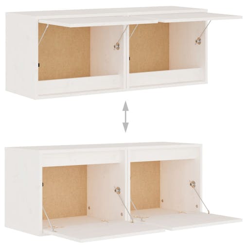 NNEVL Wall Cabinets 2 pcs White 45x30x35 cm Solid Wood Pine