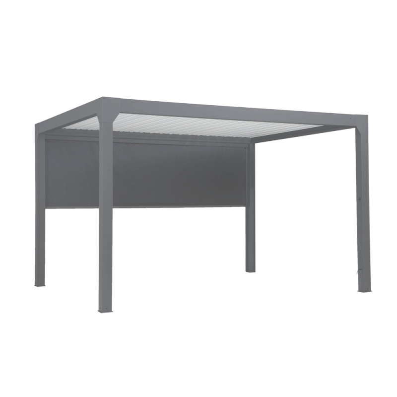 Store manuel pour pergola bioclimatique Pianela gris sable 4 x 2,5 m