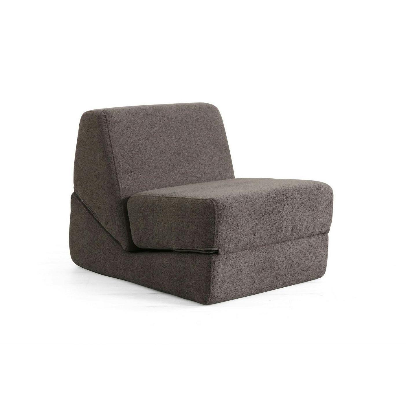 Chauffeuse convertible gris foncé en bouclette SAPPO