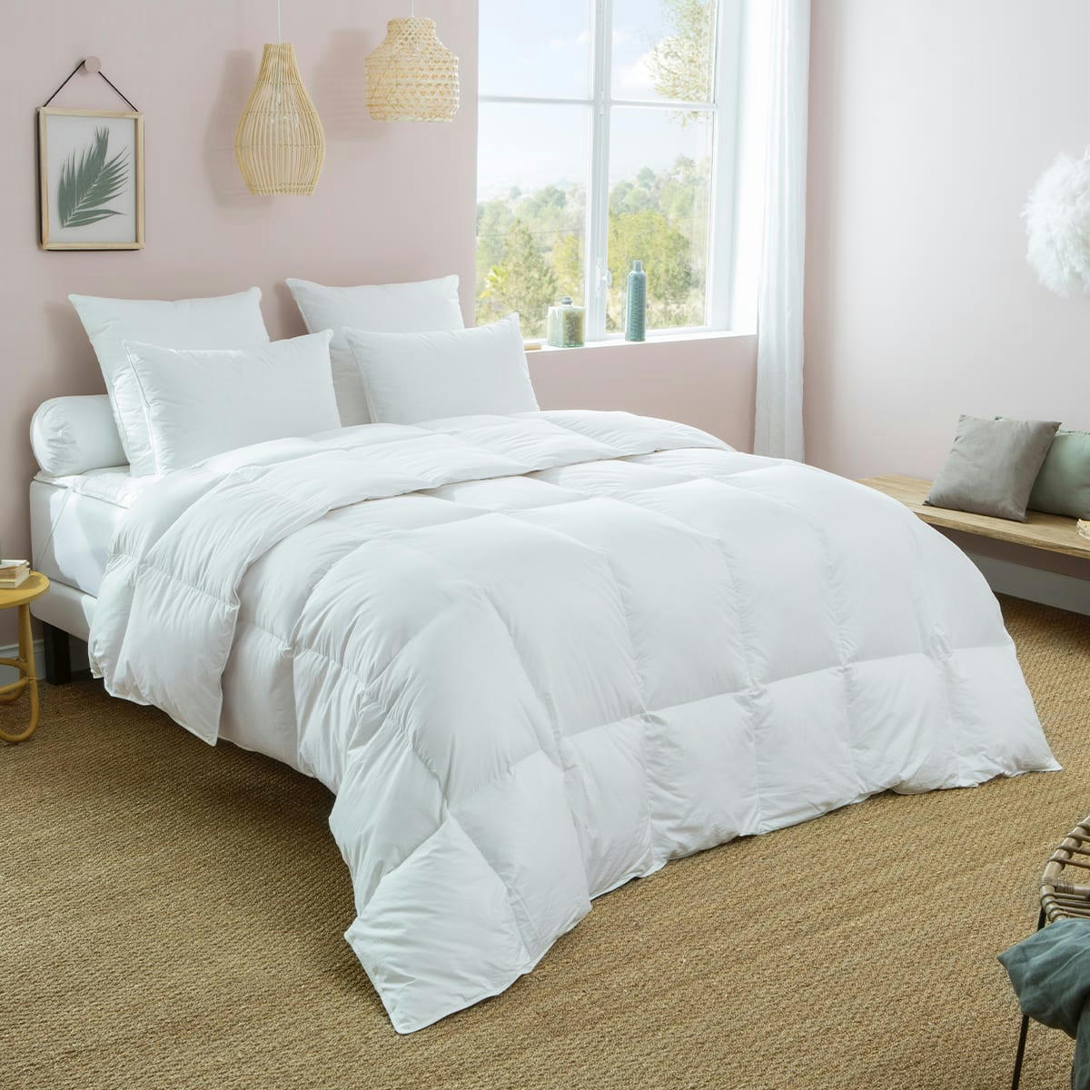 - Couette Tempérée 70% duvet d'oie neuf 220x240 cm - DODO