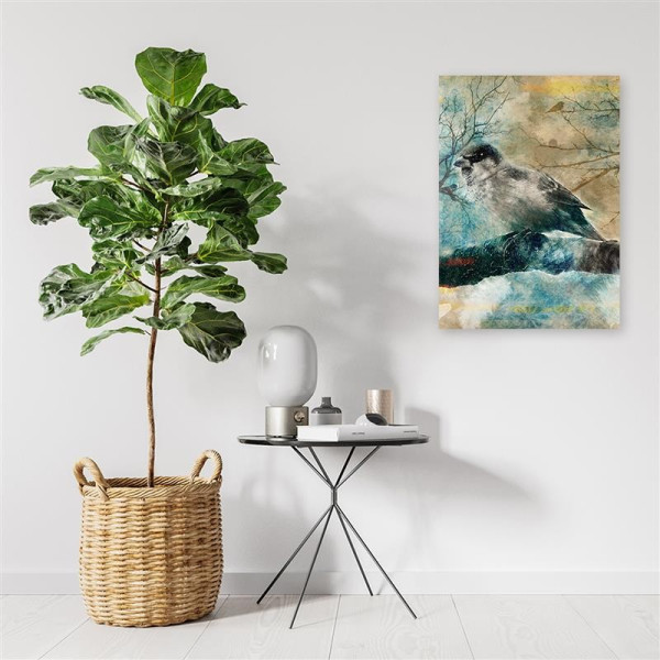 Feeby Obraz na płótnie Zimowy ptaszek 40x60