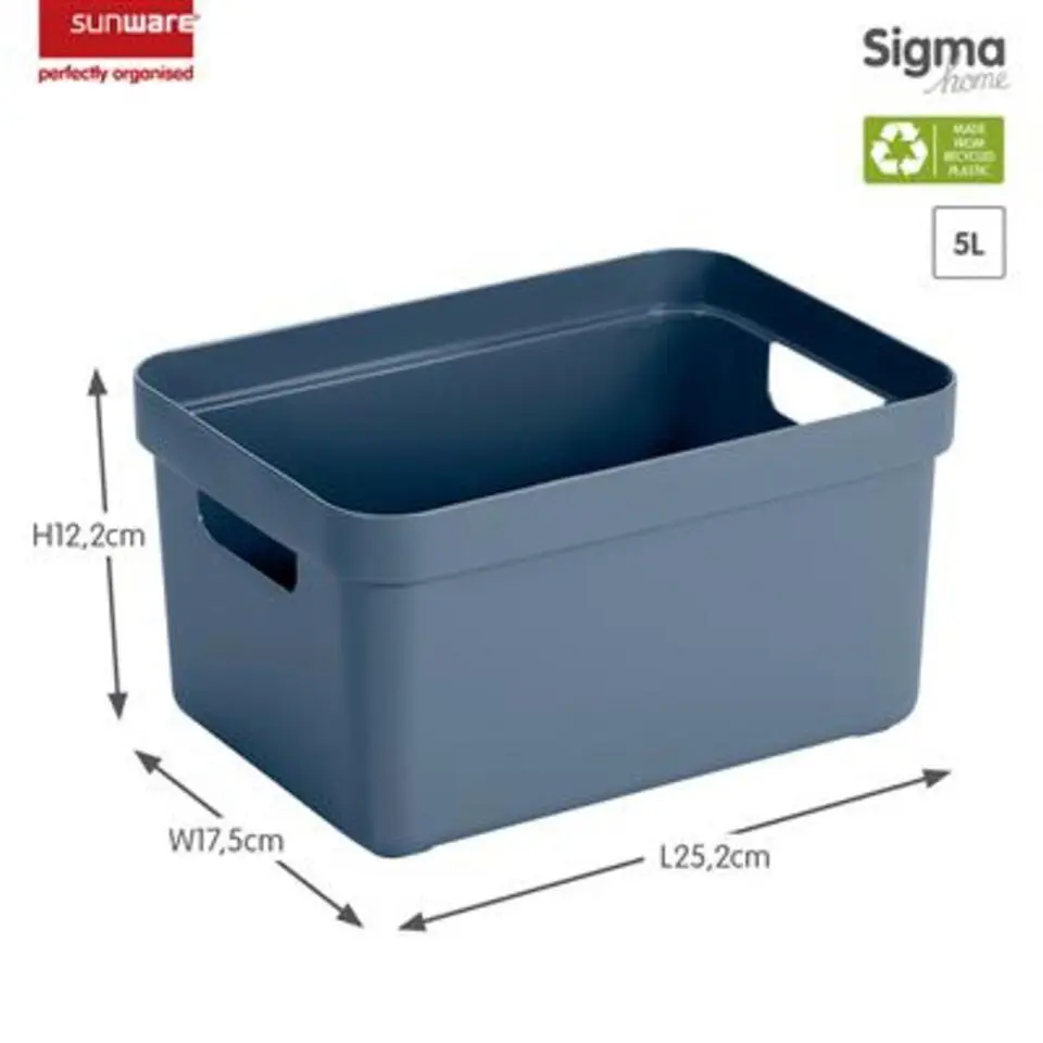 Sigma home opbergbox 5L donkerblauw