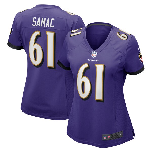 Nick Samac Baltimore Ravens Nike Women's  Game Jersey -  Purple