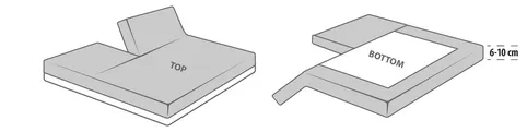 Splitlagen jersey ADA 180x200x6-10cm 1-split hvid