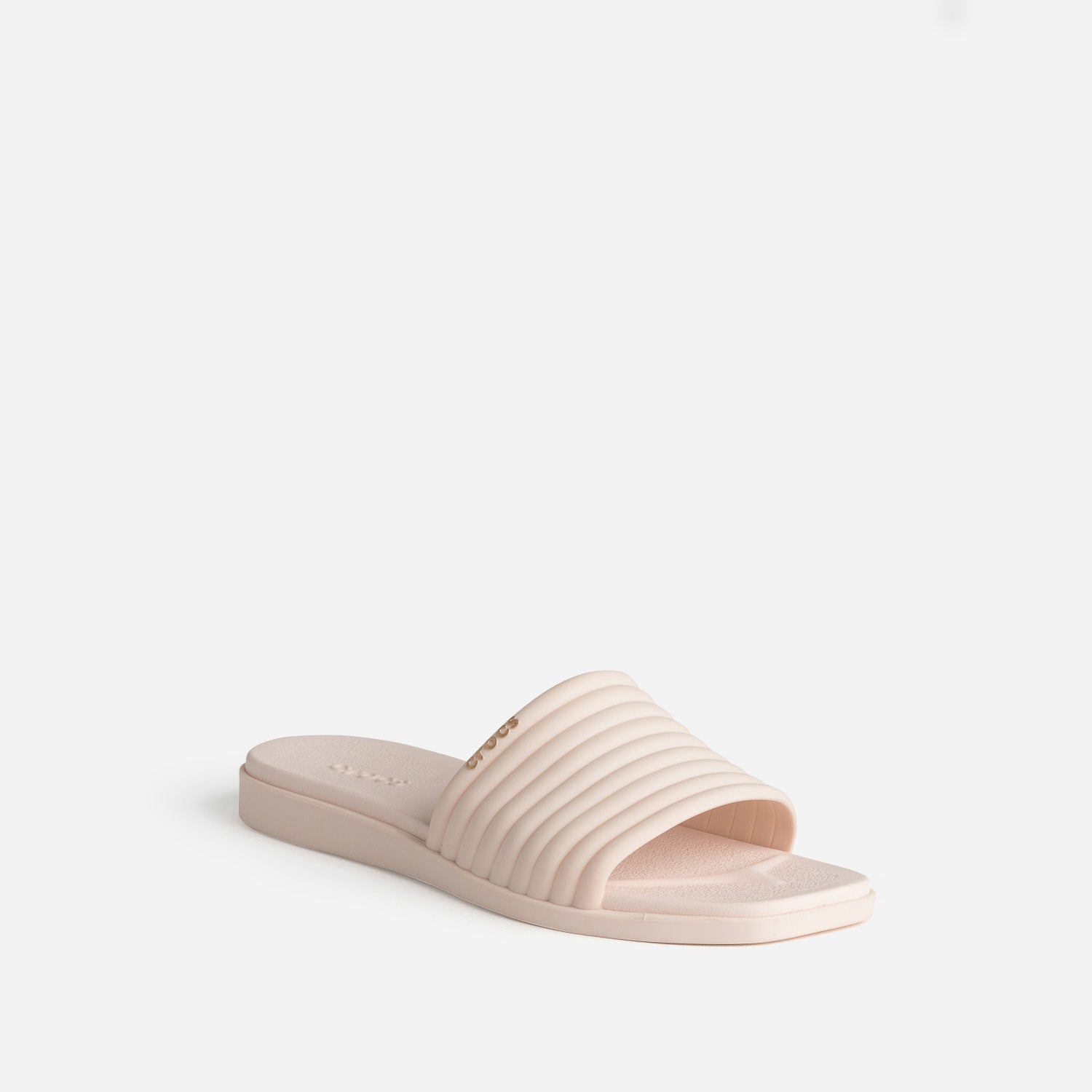 Mule CROCS rose pâle bride matelassée