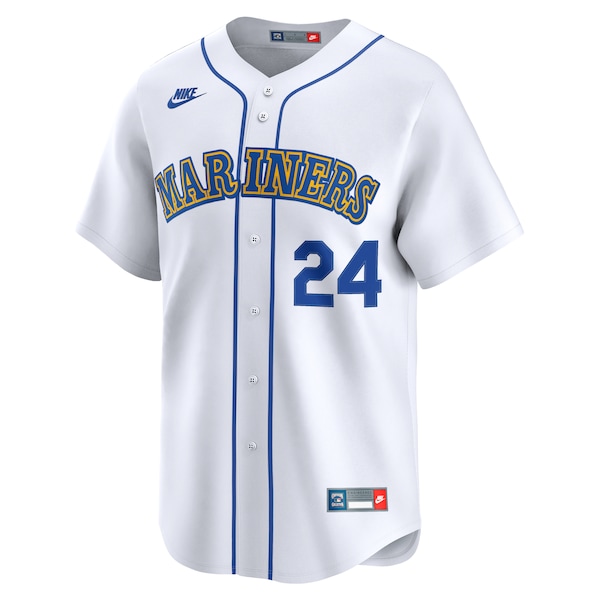 Ken Griffey Jr. Seattle Mariners Nike Throwback Cooperstown Collection Limited Jersey - White