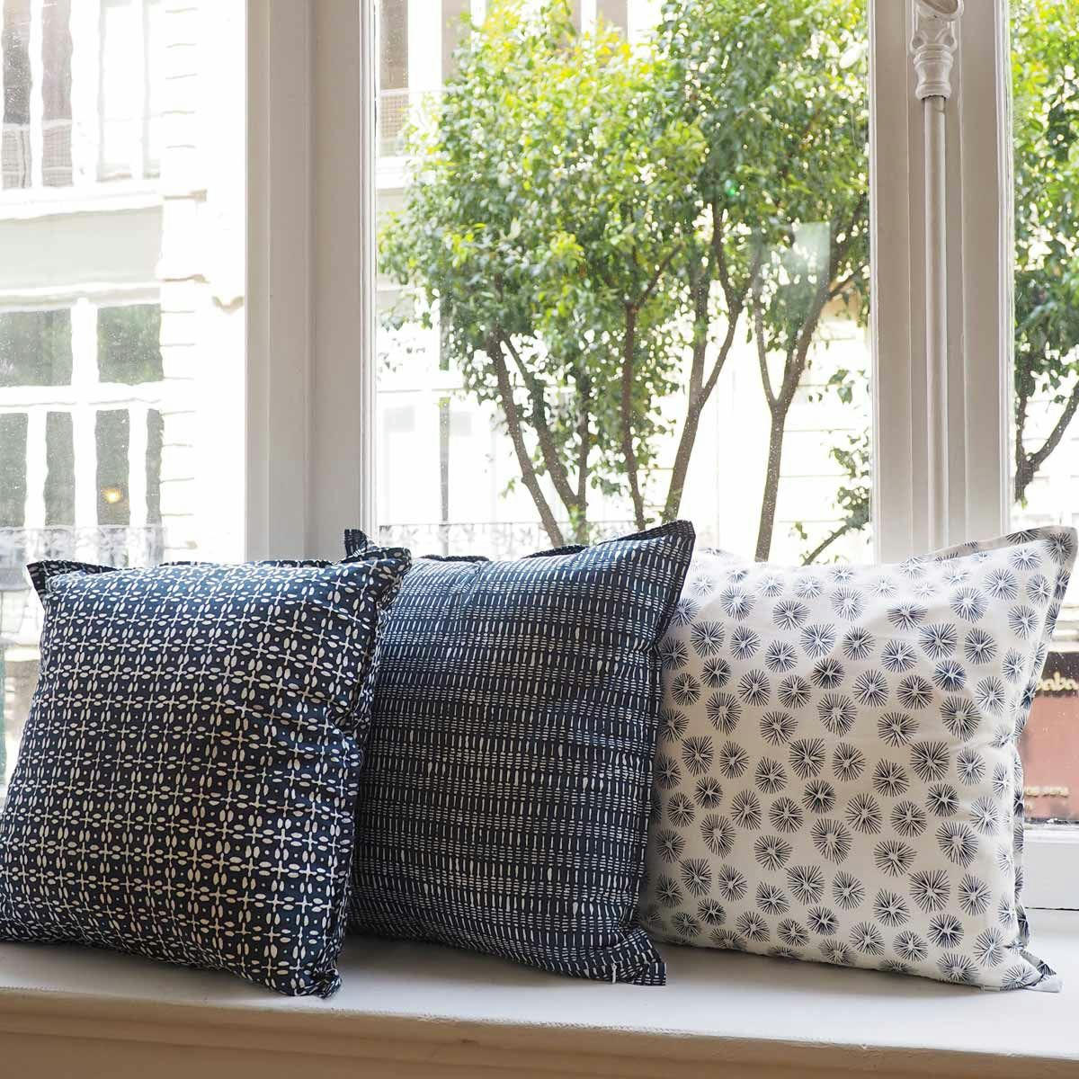 TESSA - Coussin rectangulaire coton imprimé