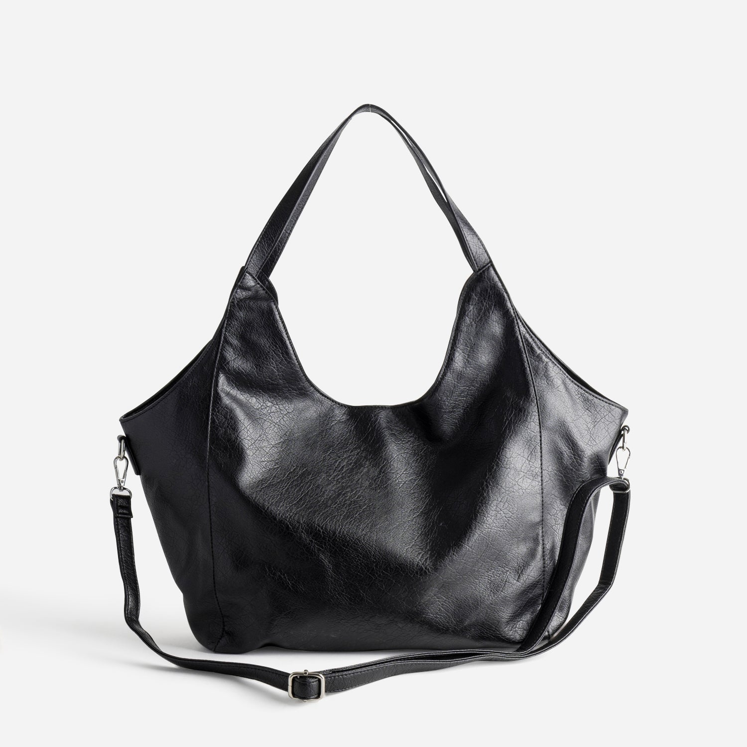 Sac cabas noir décor clous
