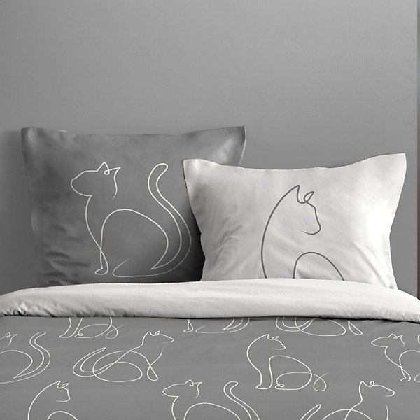 Housse de couette 240x220 BERLIOZ   2 taies coton 57 fils