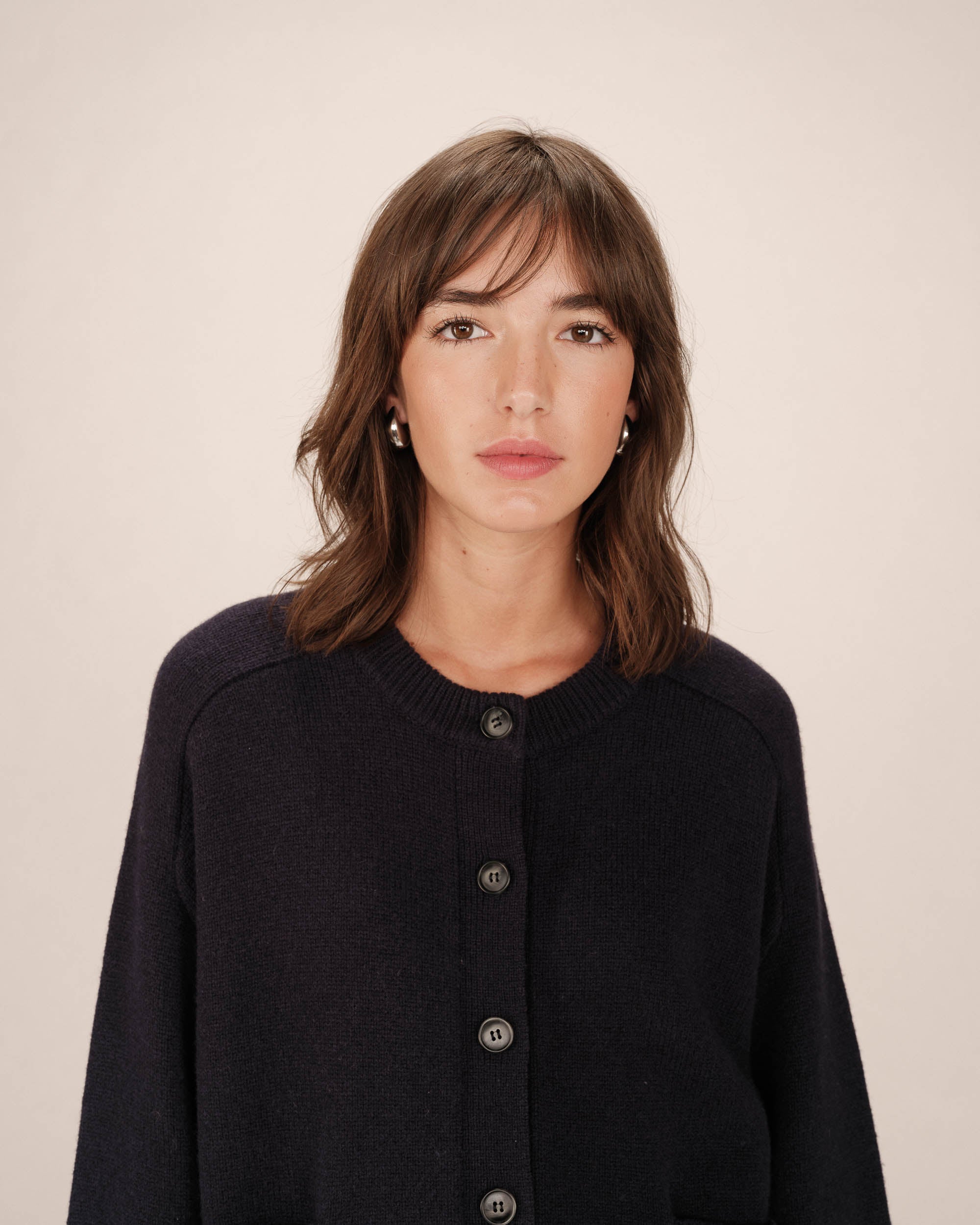 Cardigan oversize marine Sanson