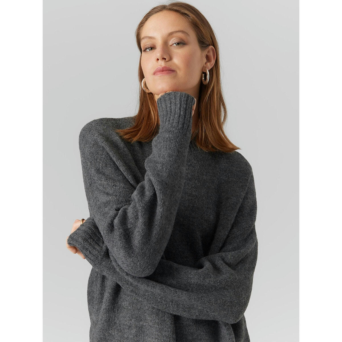 Pull oversized, col montant