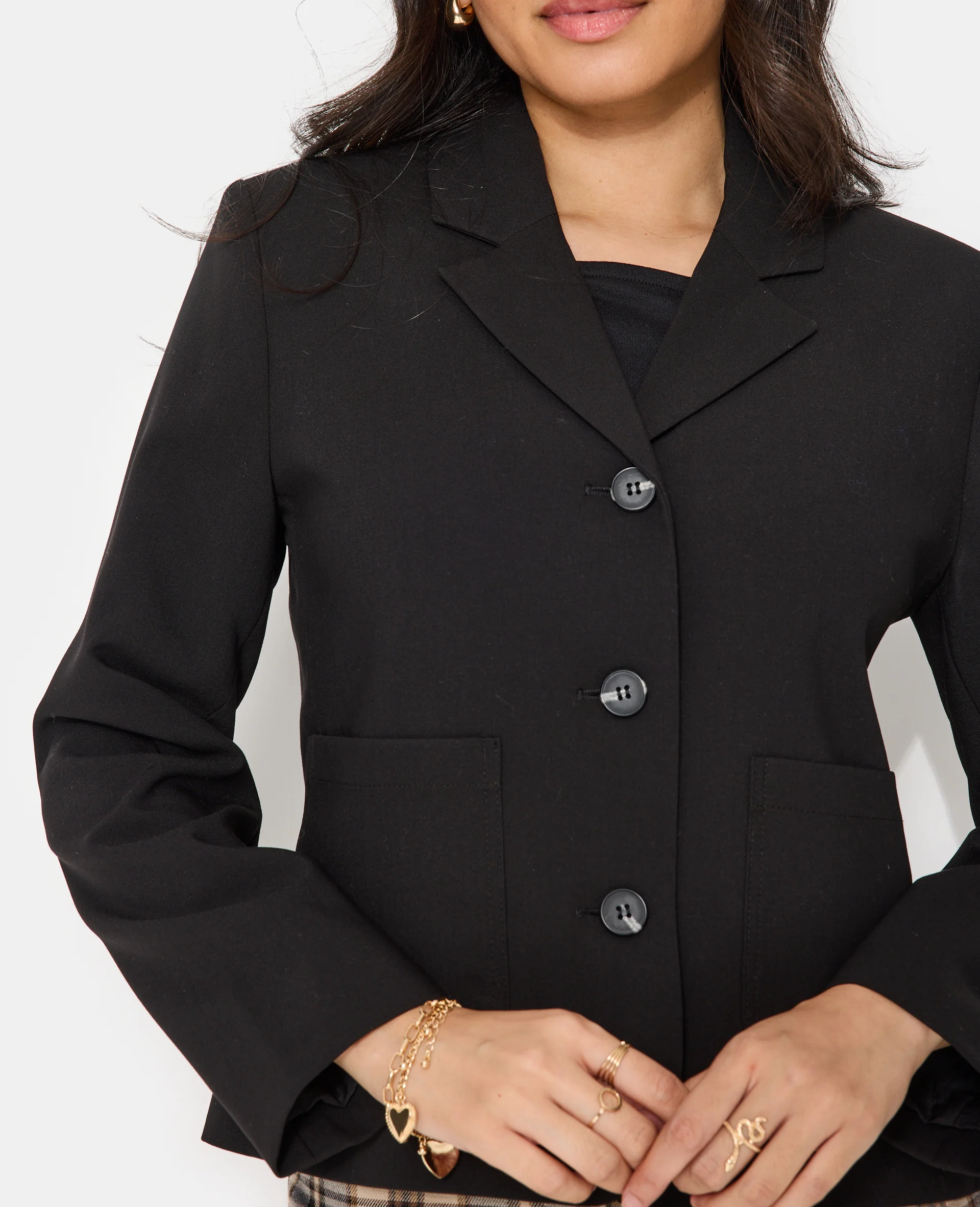 Veste blazer avec poches plaquées