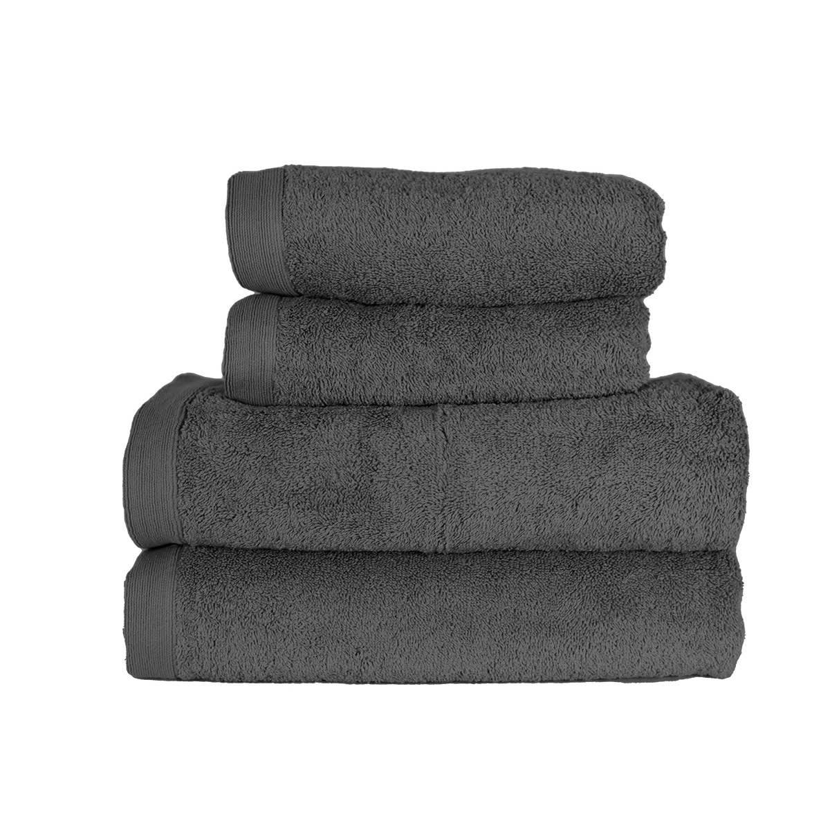 STUDIO - Ensemble de bain 4 pièces en coton Carbone