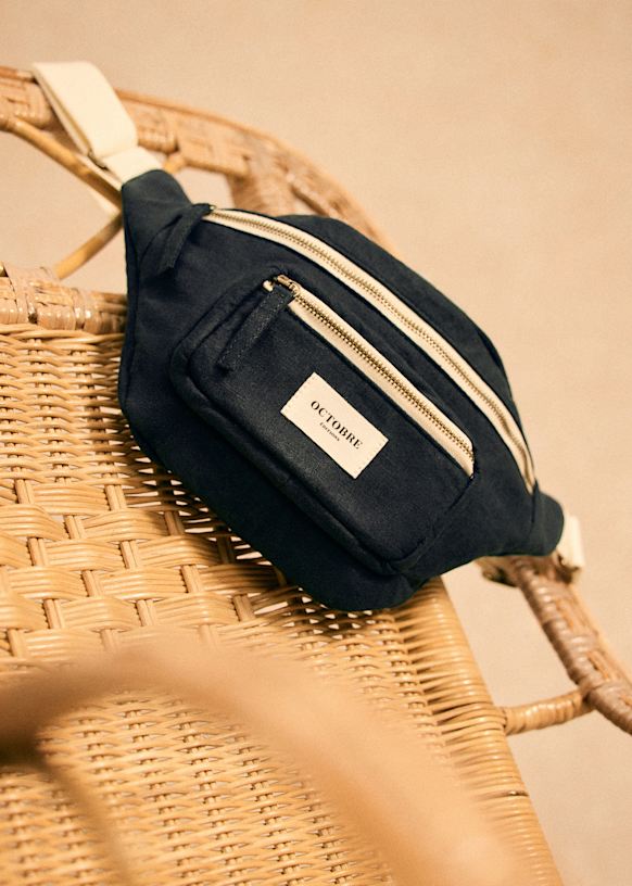 Ember Linen crossbody pouch