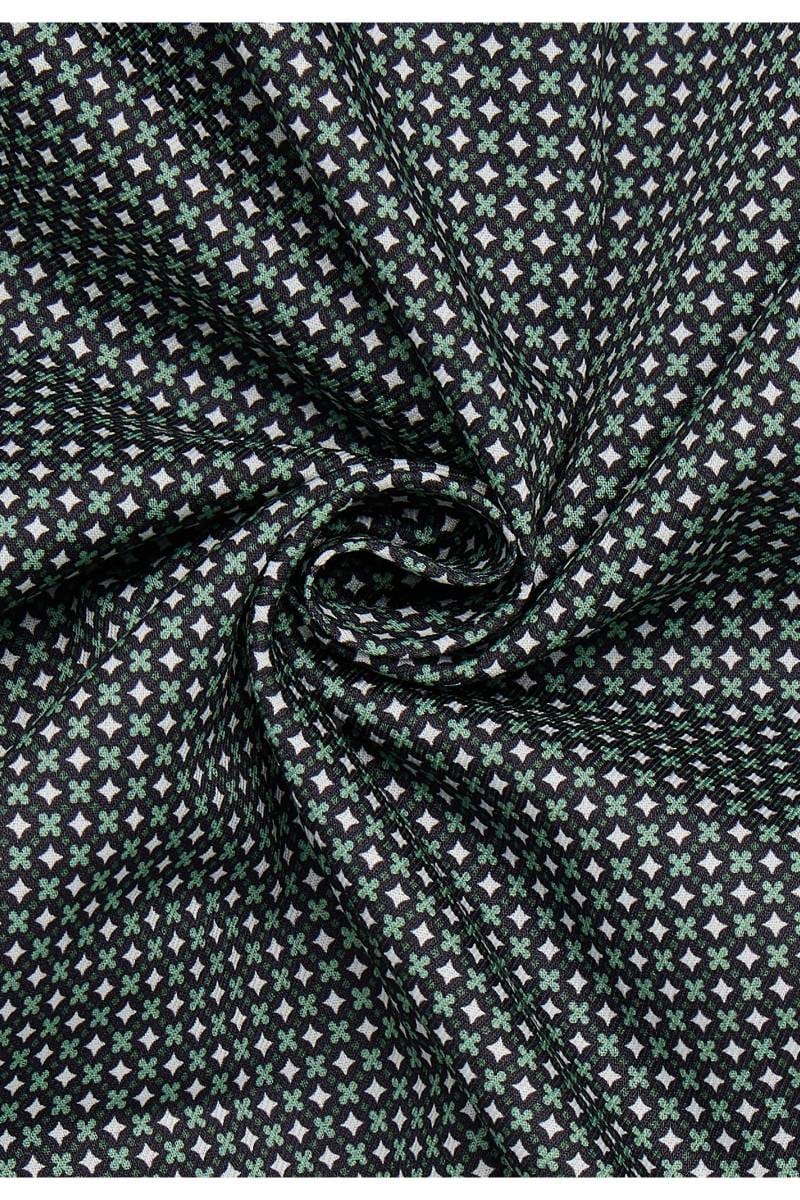 ETERNA Dynamic Cotton Modern Fit Hemd grün, Bedruckt