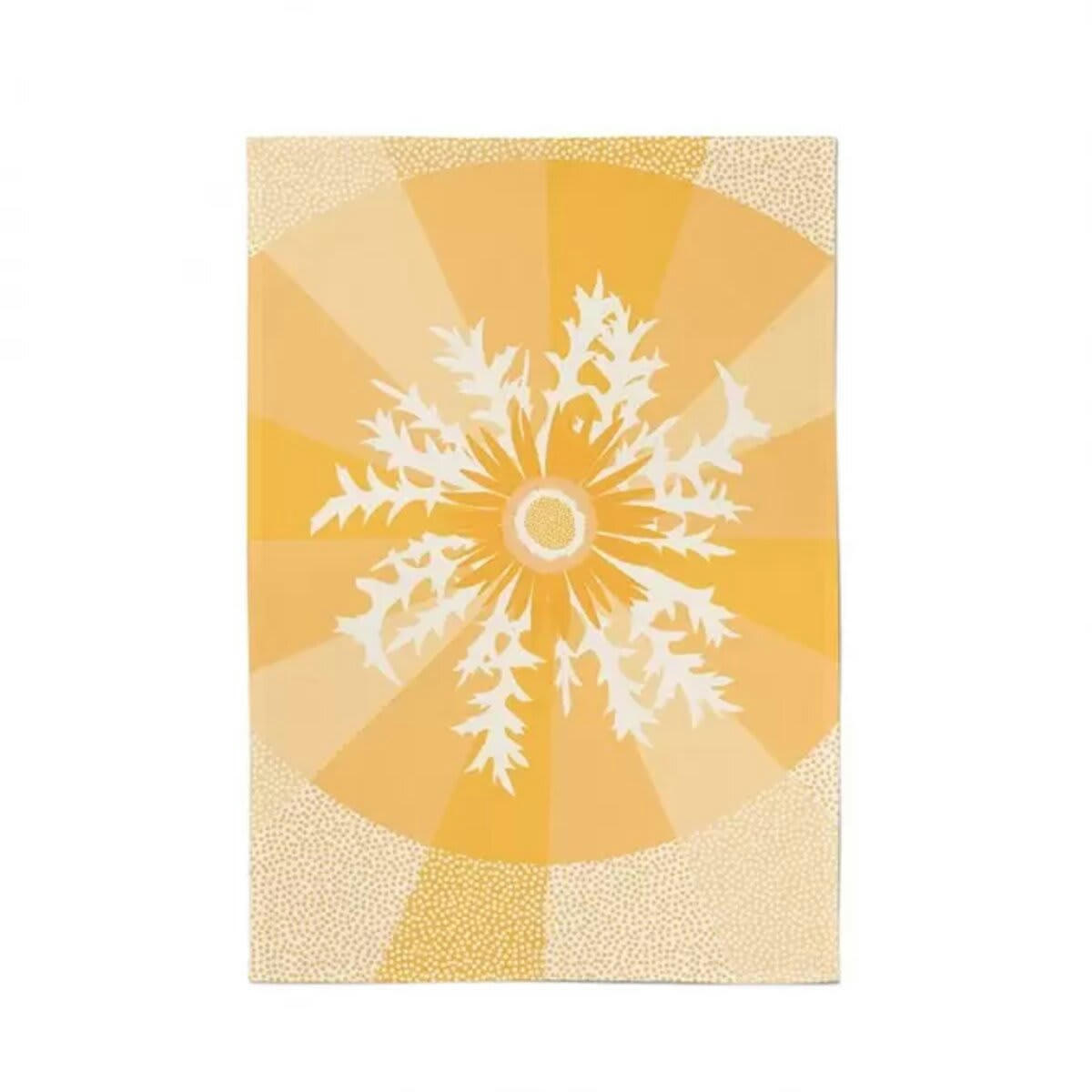 KONTATU - Torchon de cuisine coton kontatu Panorama Eguzkia jaune 50x70 cm