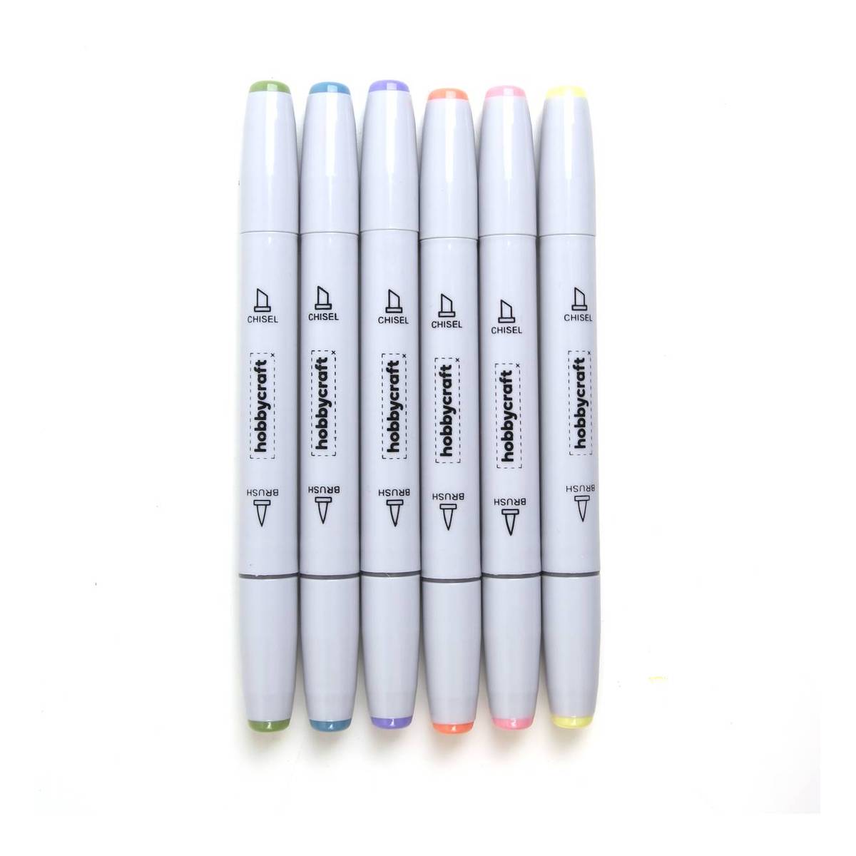Pastel Dual Tip Graphic Markers 6 Pack