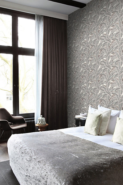 Origin Wallcoverings papier peint feuilles de palmier gris argileux 53 cm x 10.05 m
