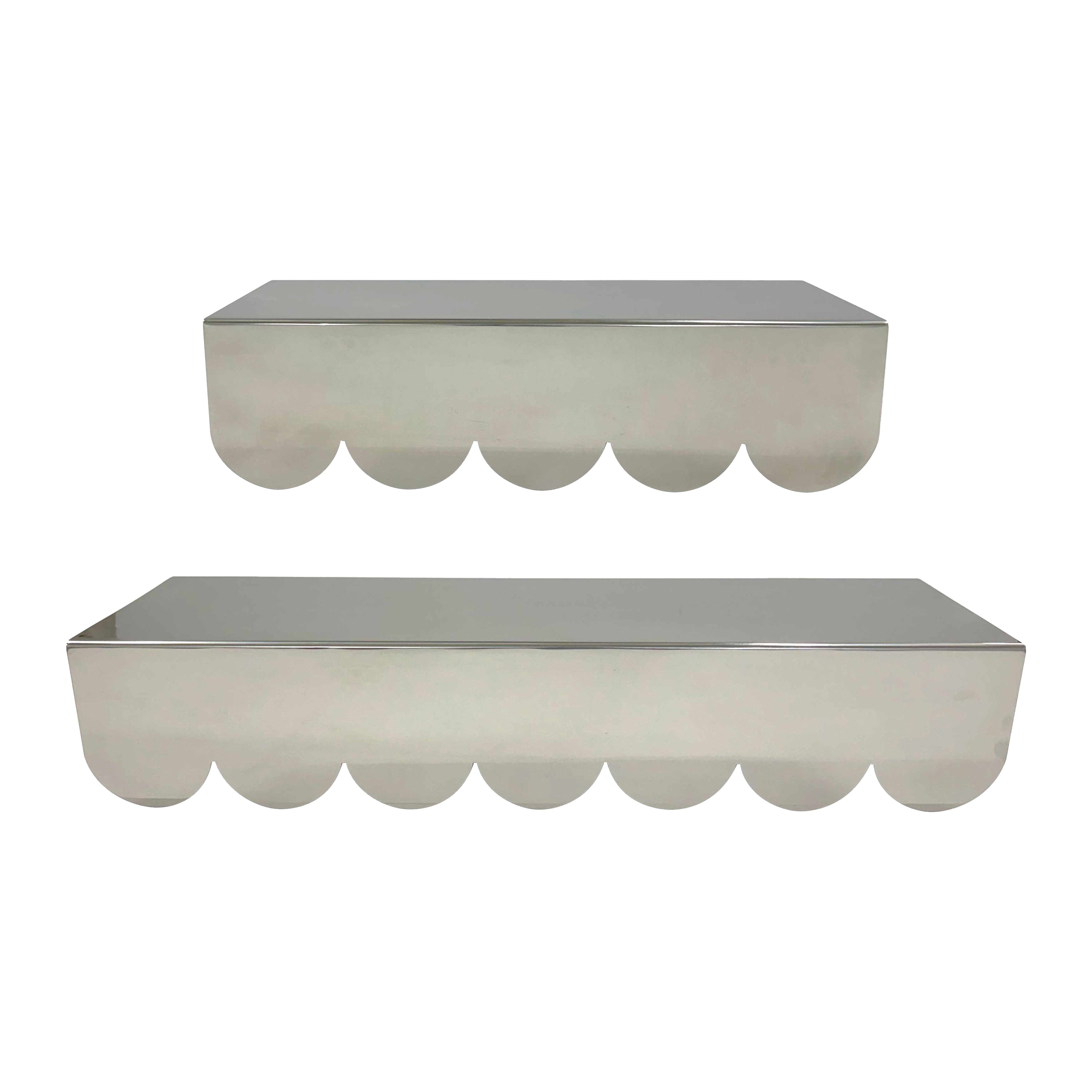 by fonQ Dottie Wandplank - Set van 2 - Chroom