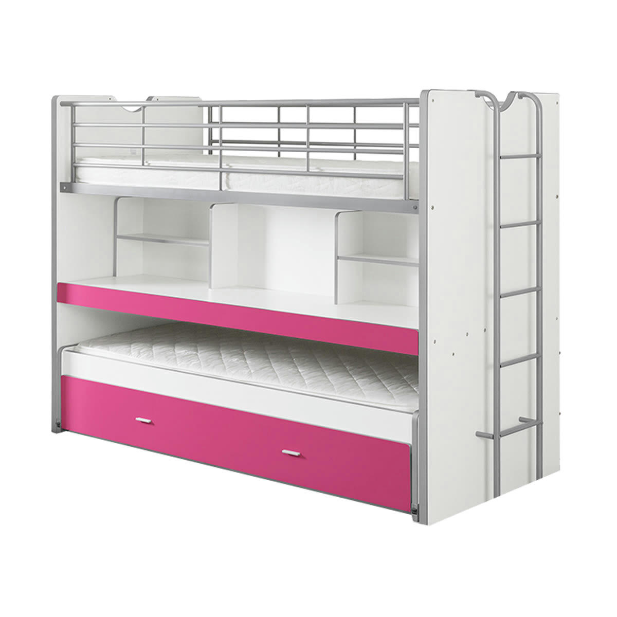 BONNY - Lit combiné 80 90x200 sommier inclus fuchsia