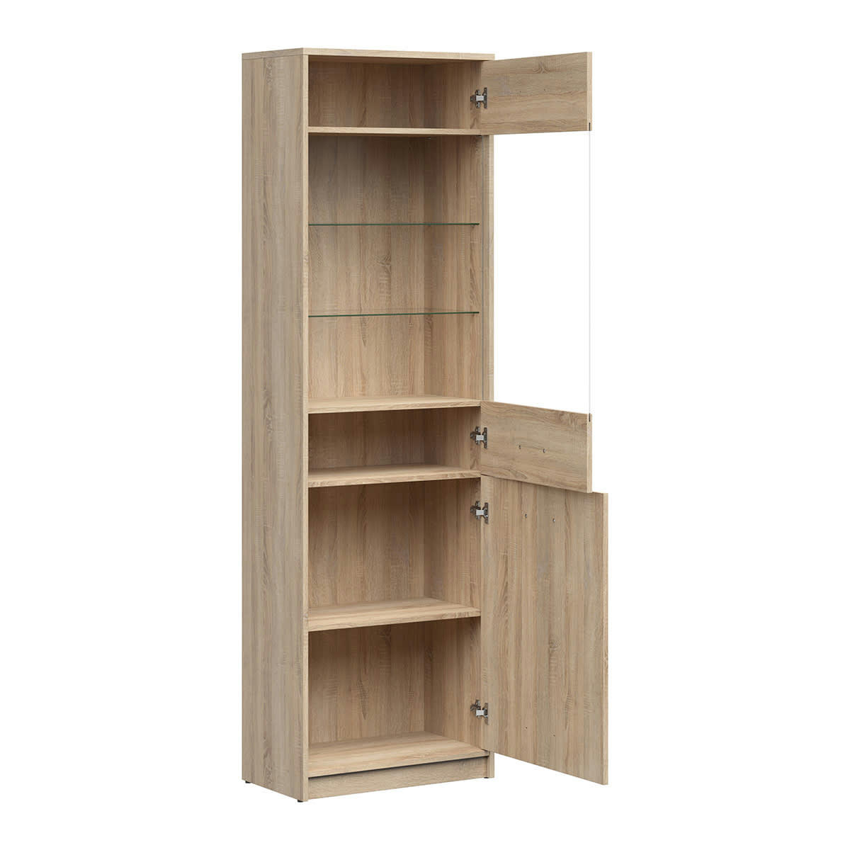 - Vitrine 2 portes stratifiés naturel