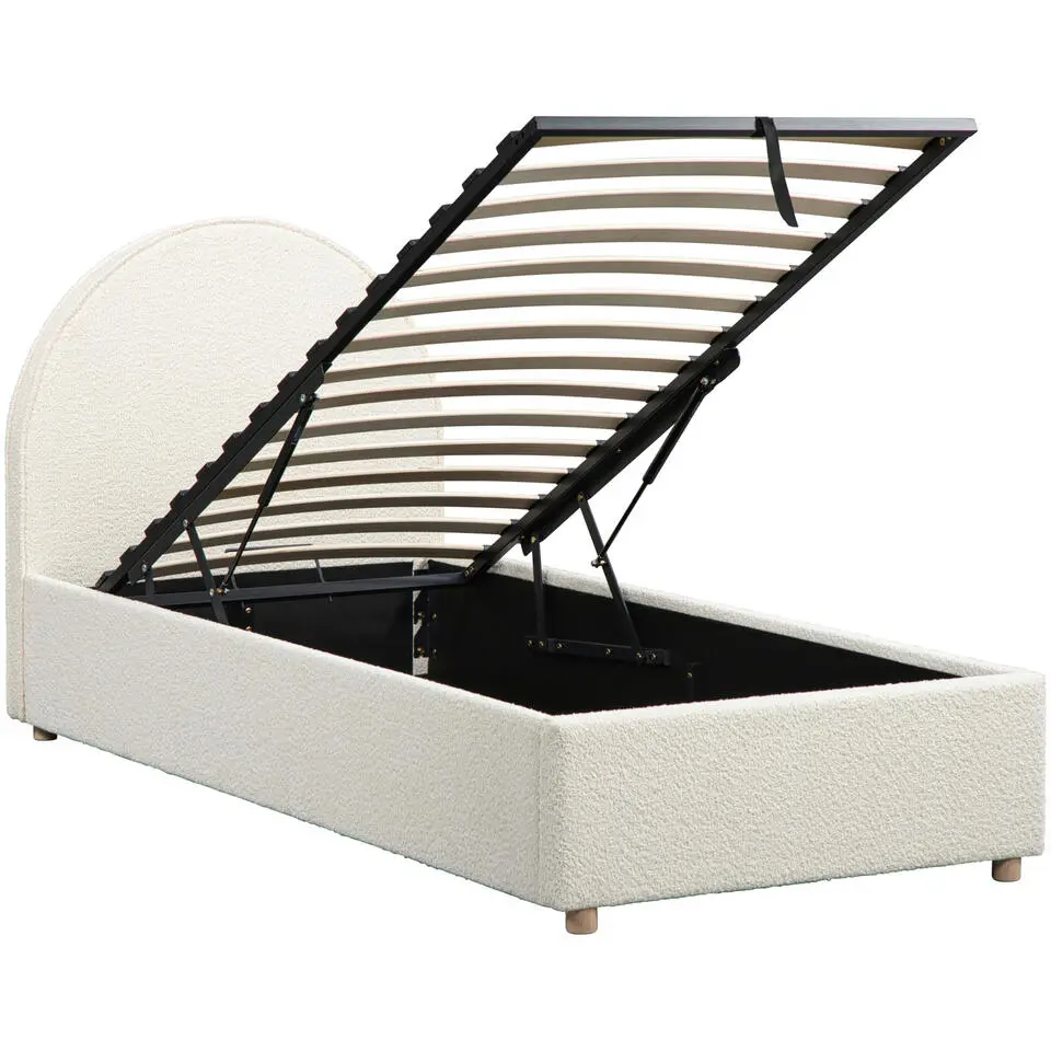 Vipack bed Moon met opbergruimte - wit - 90x200 cm